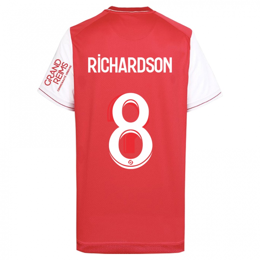 Kinder Amir Richardson #8 Rot Heimtrikot Trikot 2023/24 T-Shirt