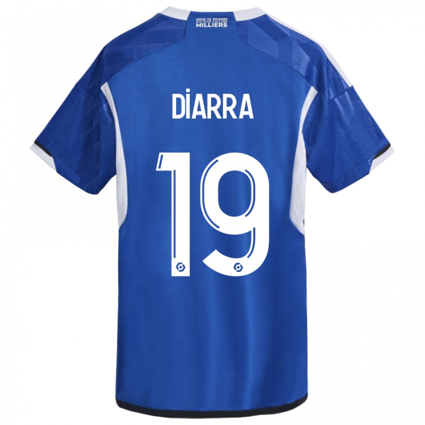 Kinder Habib Diarra #19 Blau Heimtrikot Trikot 2023/24 T-Shirt