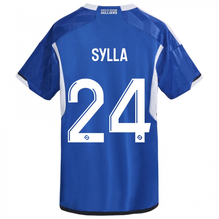 Kinder Abakar Sylla #24 Blau Heimtrikot Trikot 2023/24 T-Shirt