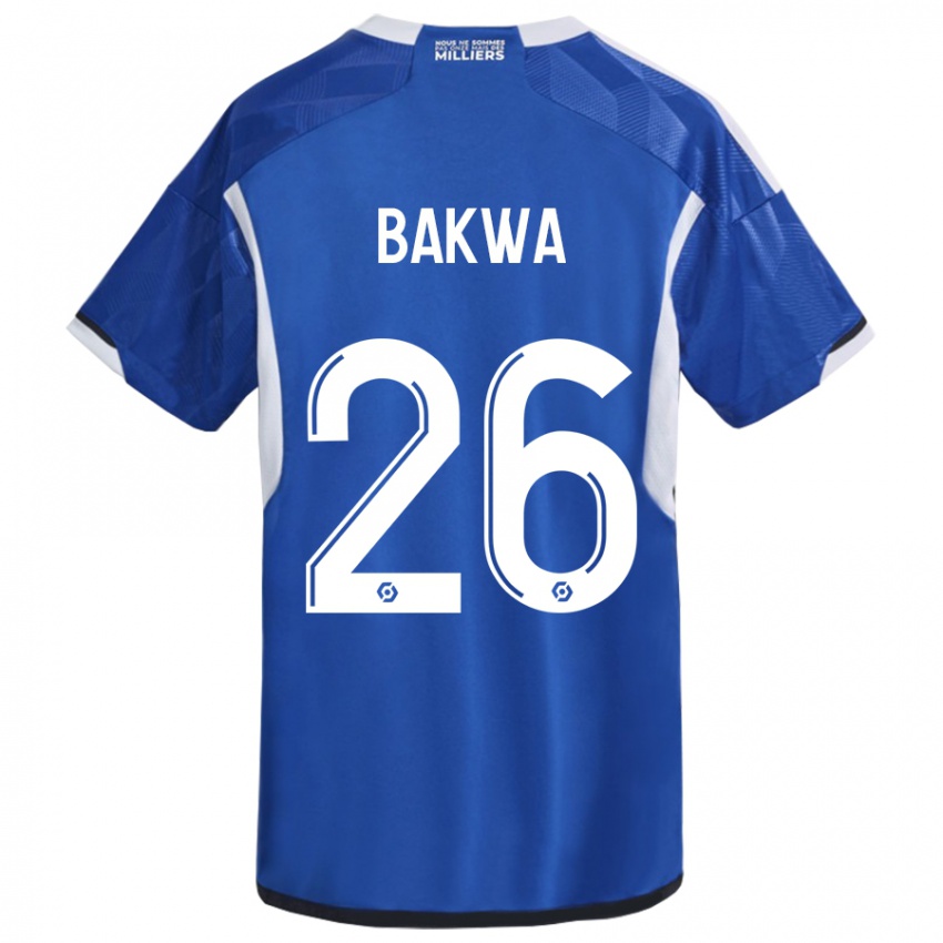 Kinder Dilane Bakwa #26 Blau Heimtrikot Trikot 2023/24 T-Shirt