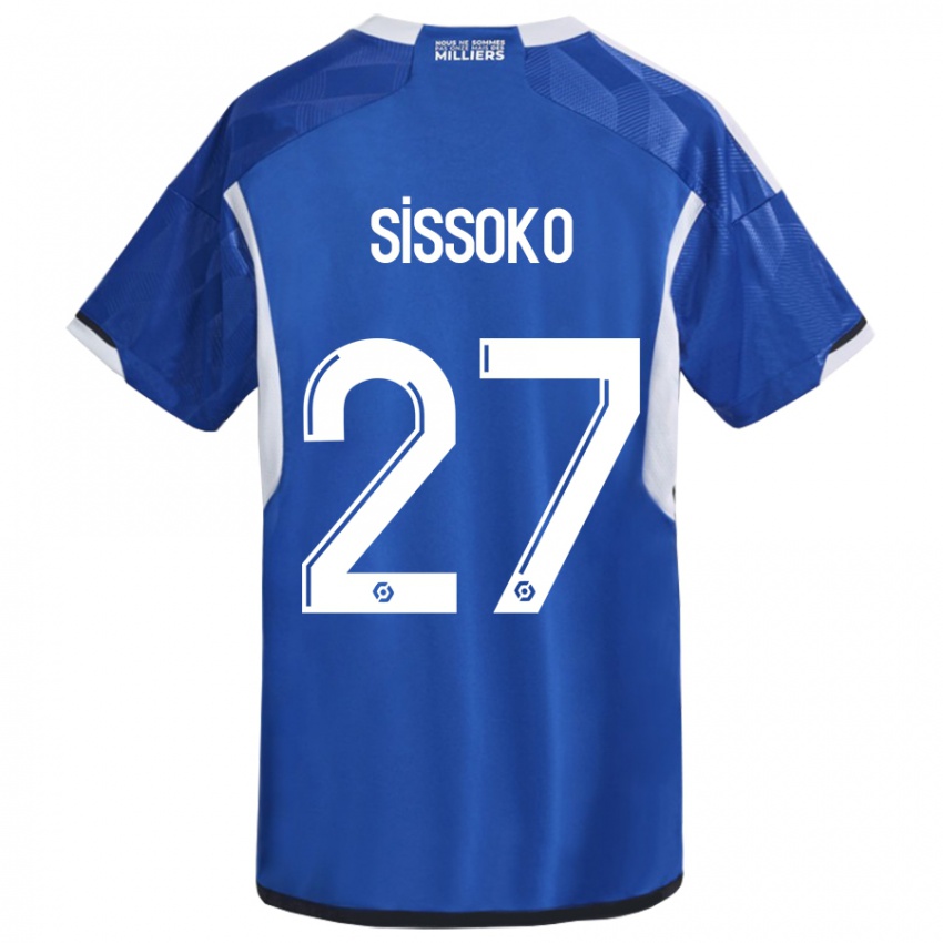 Kinder Ibrahima Sissoko #27 Blau Heimtrikot Trikot 2023/24 T-Shirt