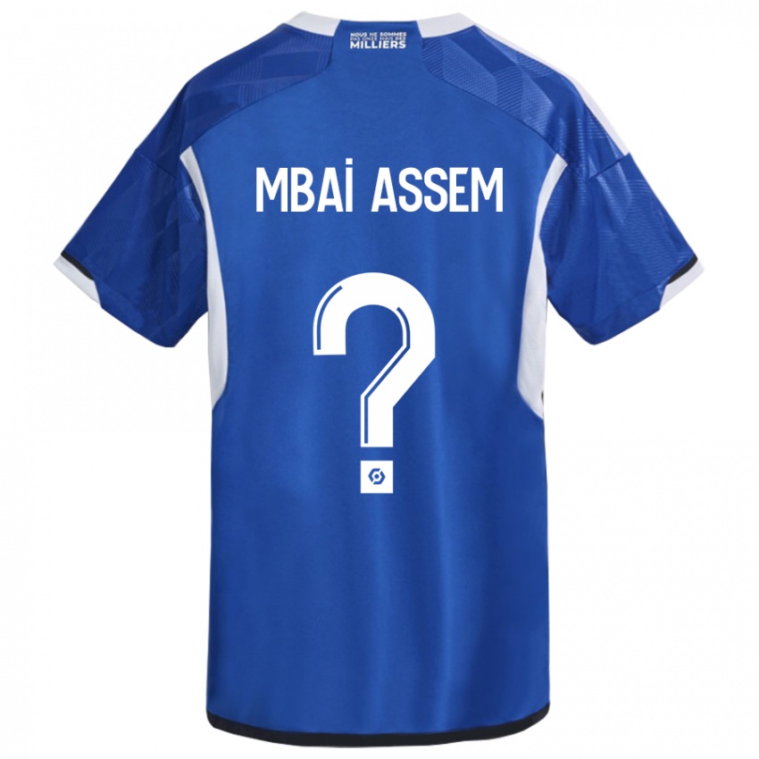 Kinder Chris Mbaï-Assem #0 Blau Heimtrikot Trikot 2023/24 T-Shirt