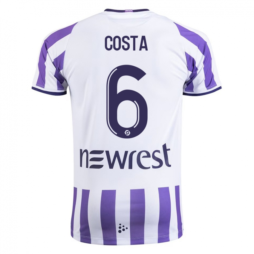 Kinder Logan Costa #6 Weiß Heimtrikot Trikot 2023/24 T-Shirt