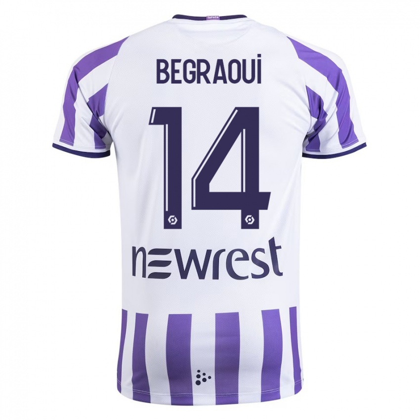 Kinder Yanis Begraoui #14 Weiß Heimtrikot Trikot 2023/24 T-Shirt