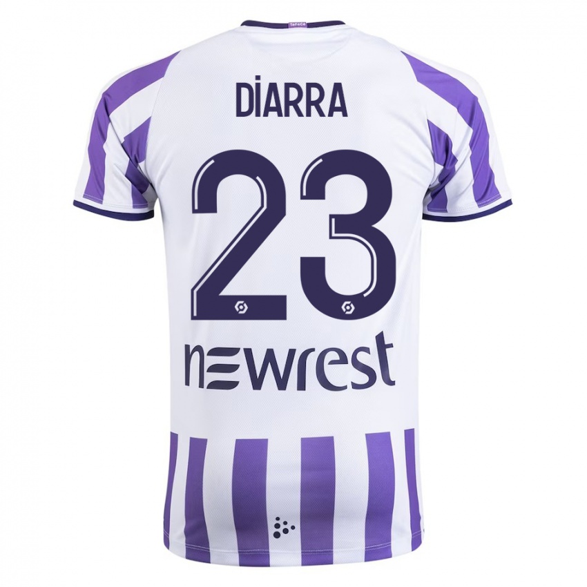 Kinder Moussa Diarra #23 Weiß Heimtrikot Trikot 2023/24 T-Shirt