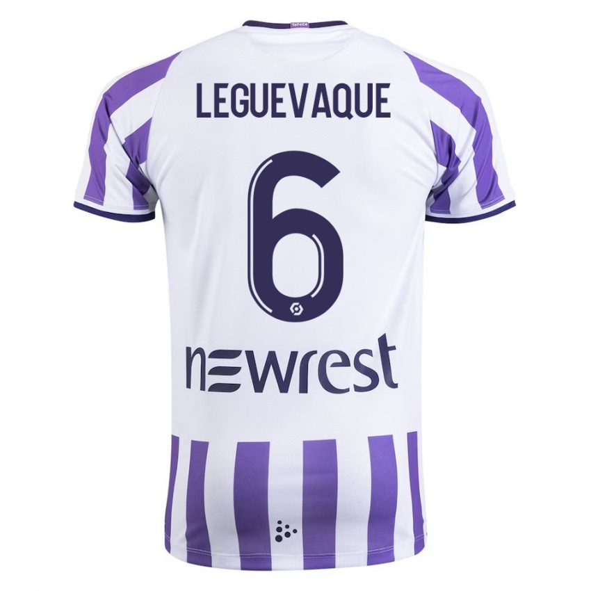 Kinder Laurie Leguevaque #6 Weiß Heimtrikot Trikot 2023/24 T-Shirt