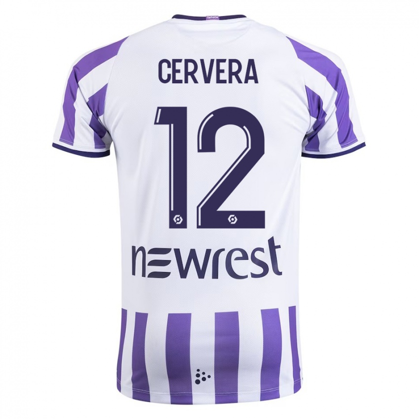 Kinder Laurianne Cervera #12 Weiß Heimtrikot Trikot 2023/24 T-Shirt