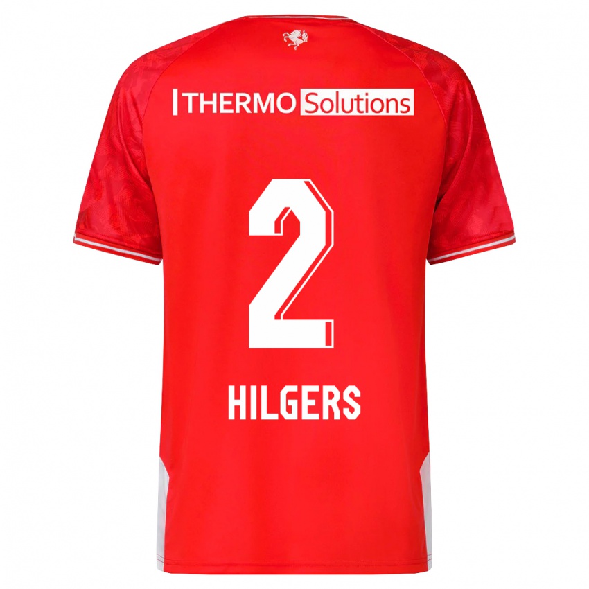 Kinder Mees Hilgers #2 Rot Heimtrikot Trikot 2023/24 T-Shirt