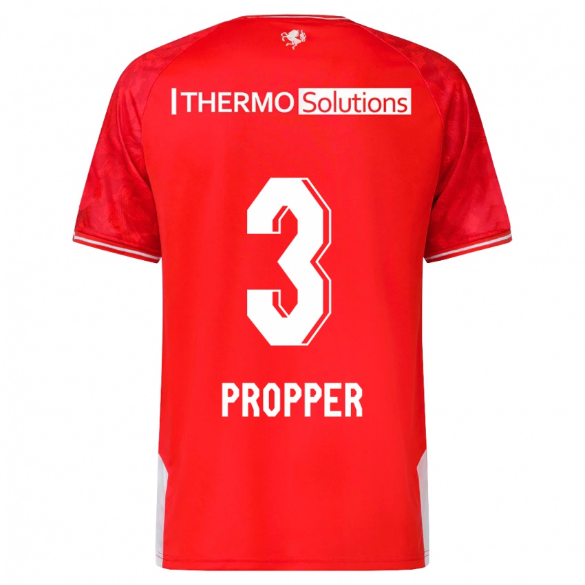 Kinder Robin Pröpper #3 Rot Heimtrikot Trikot 2023/24 T-Shirt