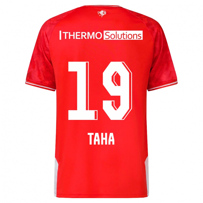 Kinder Younes Taha #19 Rot Heimtrikot Trikot 2023/24 T-Shirt