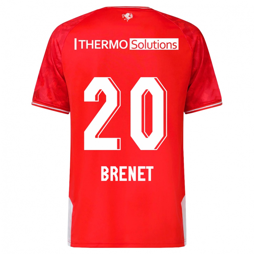 Kinder Joshua Brenet #20 Rot Heimtrikot Trikot 2023/24 T-Shirt