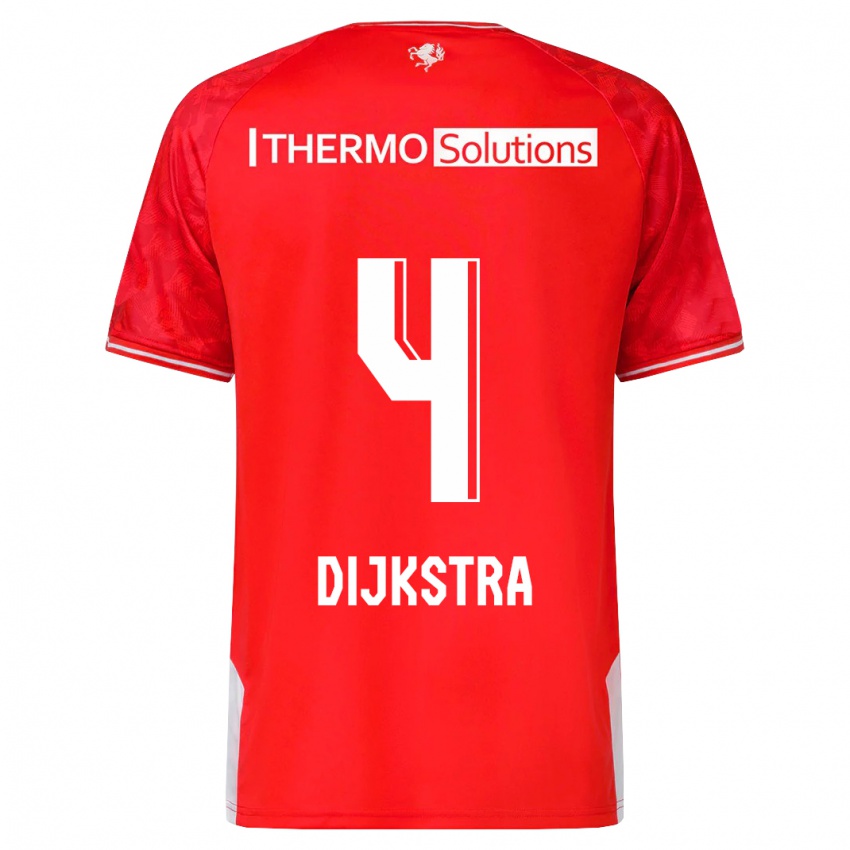 Kinder Caitlin Dijkstra #4 Rot Heimtrikot Trikot 2023/24 T-Shirt