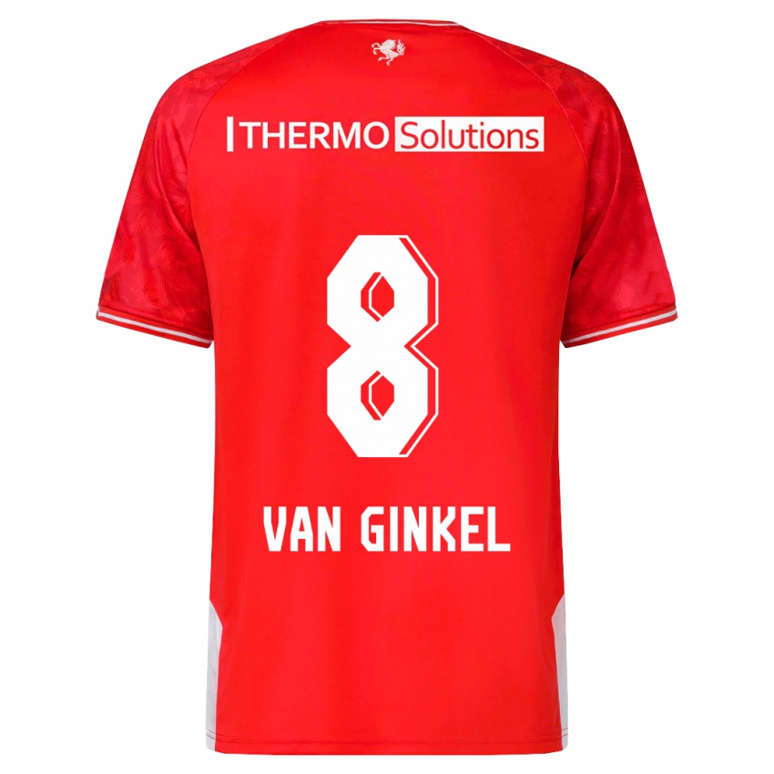 Kinder Danique Van Ginkel #8 Rot Heimtrikot Trikot 2023/24 T-Shirt