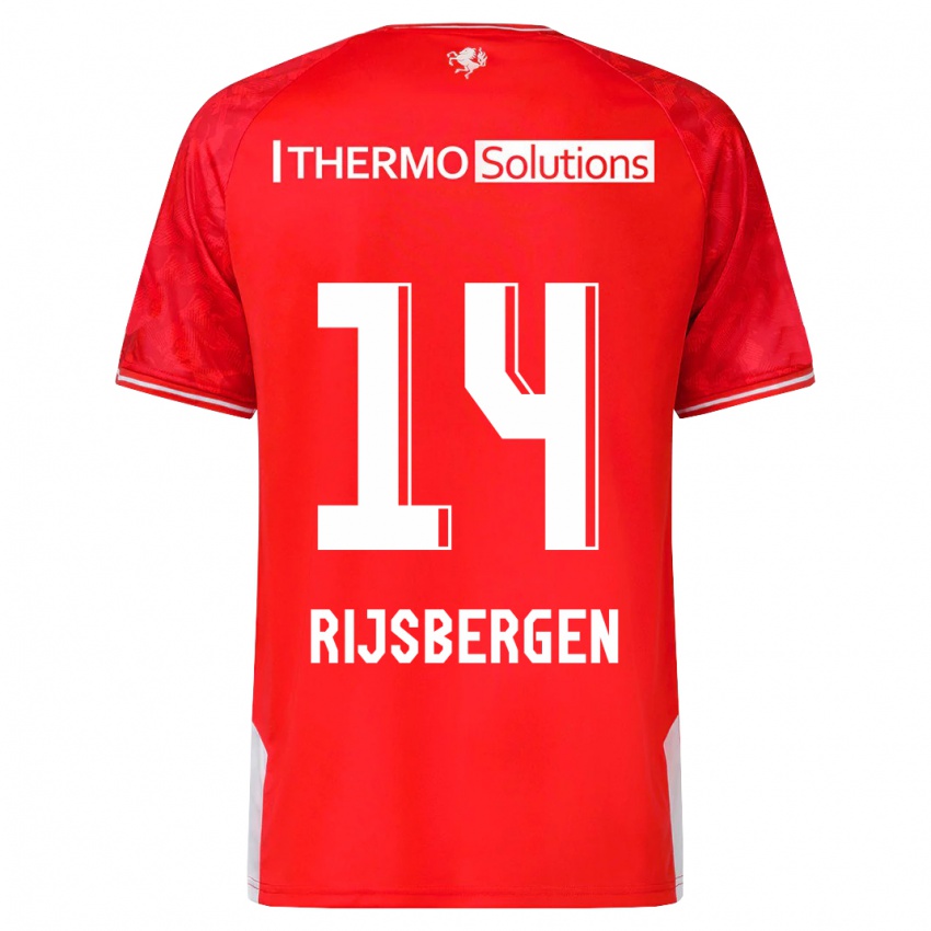 Kinder Liz Rijsbergen #14 Rot Heimtrikot Trikot 2023/24 T-Shirt