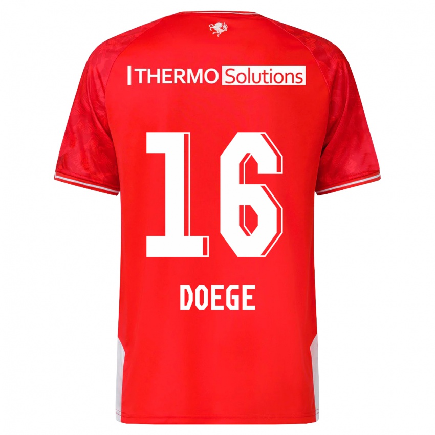 Kinder Leonie Doege #16 Rot Heimtrikot Trikot 2023/24 T-Shirt