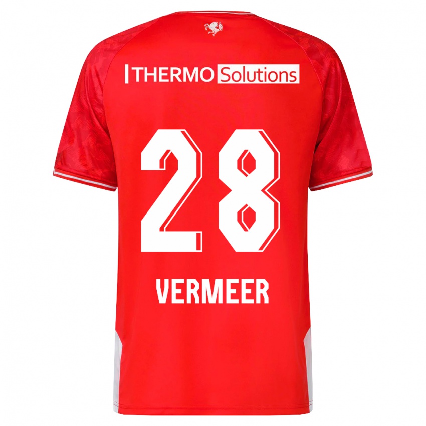 Kinder Sofie Rianne Vermeer #28 Rot Heimtrikot Trikot 2023/24 T-Shirt