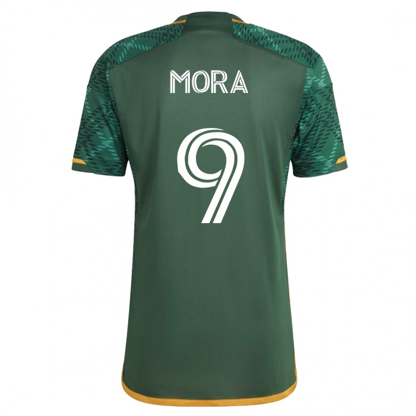 Kinder Felipe Mora #9 Grün Heimtrikot Trikot 2023/24 T-Shirt