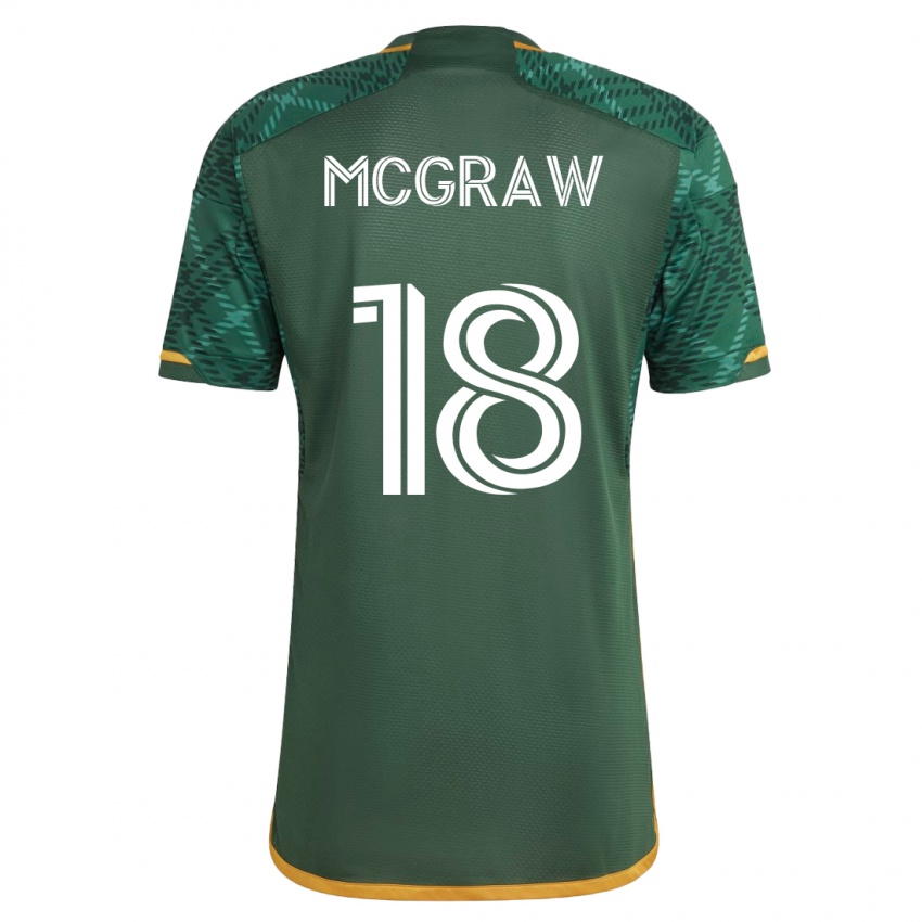 Kinder Zac Mcgraw #18 Grün Heimtrikot Trikot 2023/24 T-Shirt