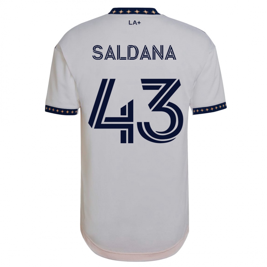 Kinder Adam Saldaña #43 Weiß Heimtrikot Trikot 2023/24 T-Shirt