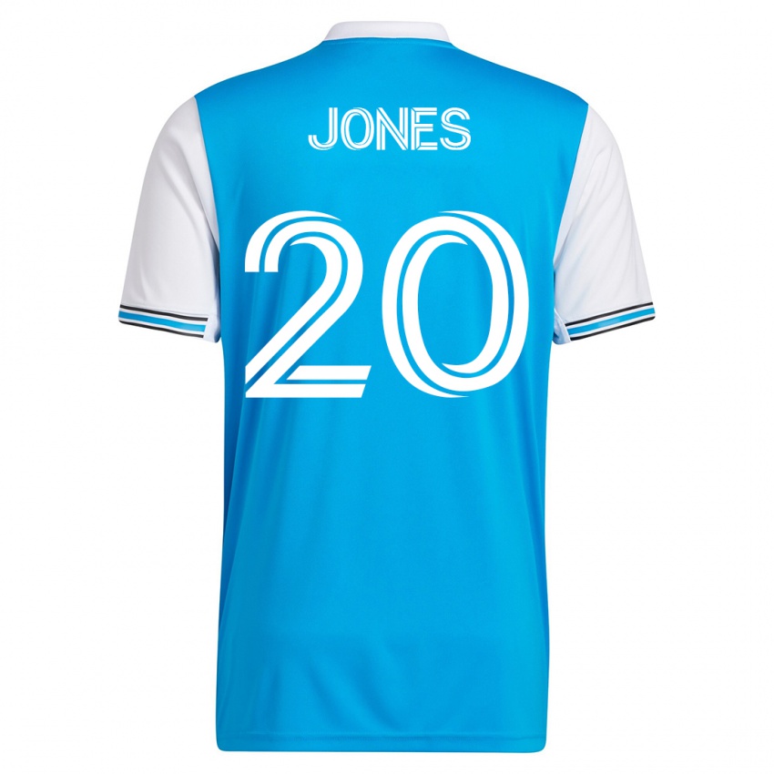 Kinder Derrick Jones #20 Blau Heimtrikot Trikot 2023/24 T-Shirt