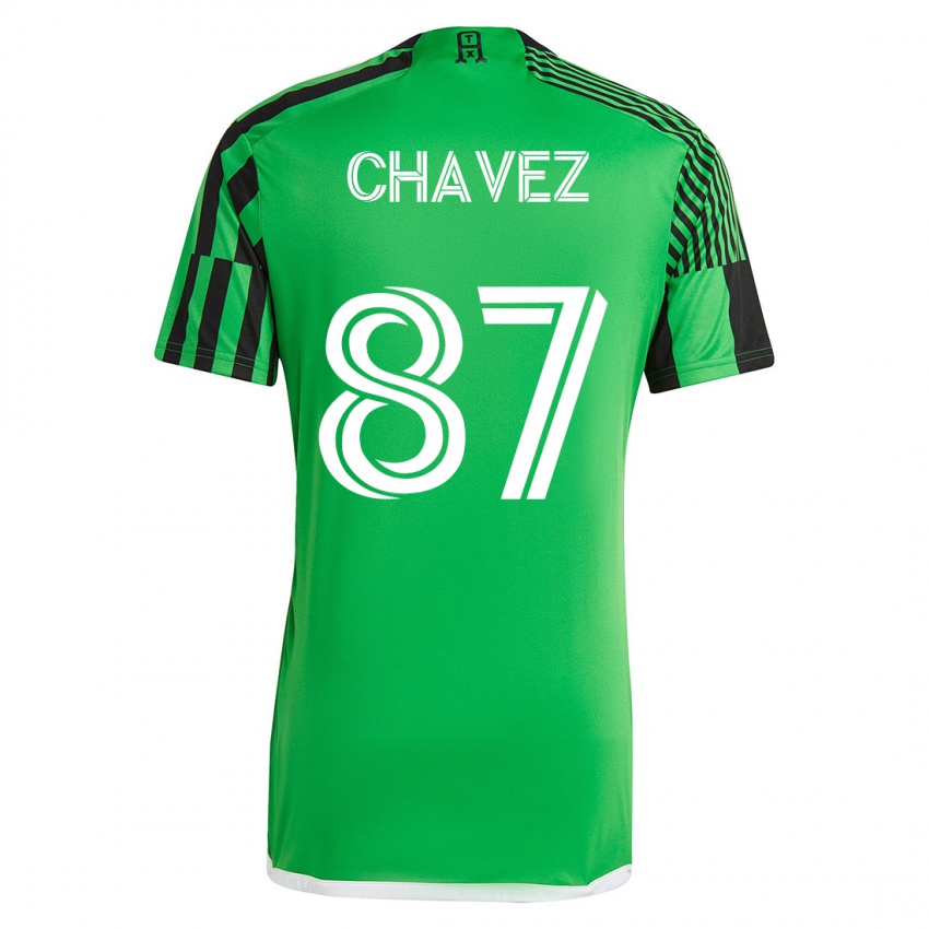 Kinder Alfonso Ocampo-Chávez #87 Grün Schwarz Heimtrikot Trikot 2023/24 T-Shirt