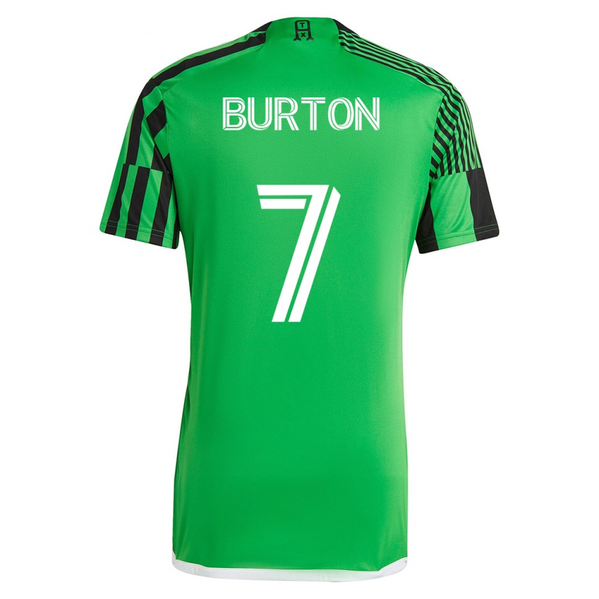 Kinder Micah Burton #7 Grün Schwarz Heimtrikot Trikot 2023/24 T-Shirt