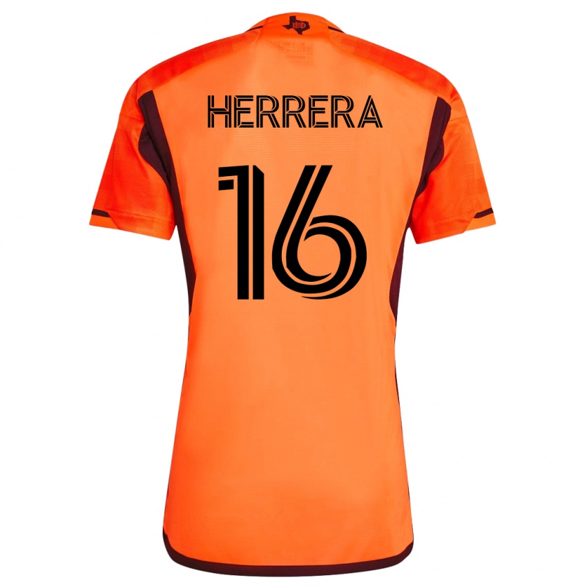 Kinder Hector Herrera #16 Orangefarben Heimtrikot Trikot 2023/24 T-Shirt
