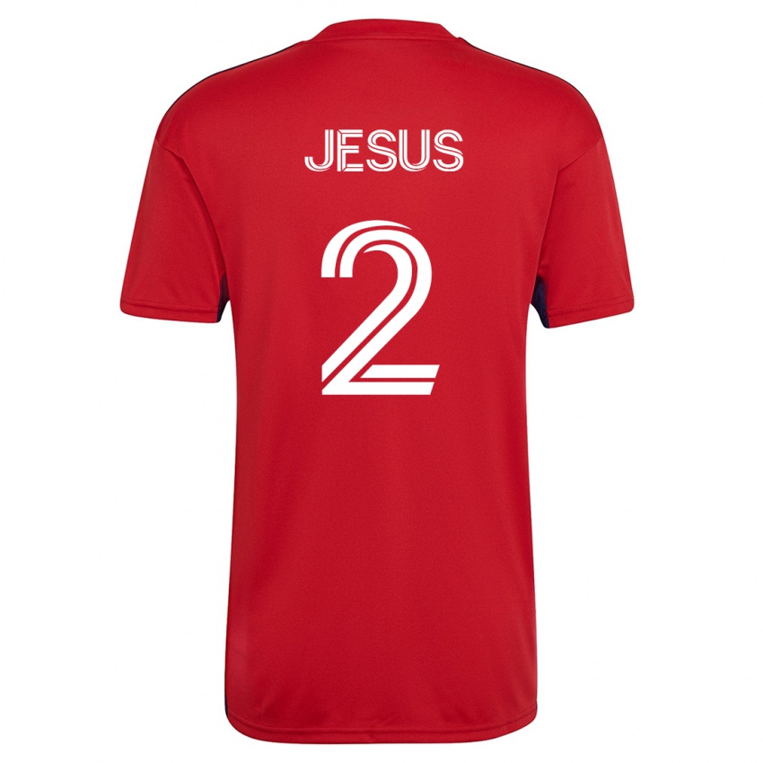 Kinder Geovane Jesus #2 Rot Heimtrikot Trikot 2023/24 T-Shirt