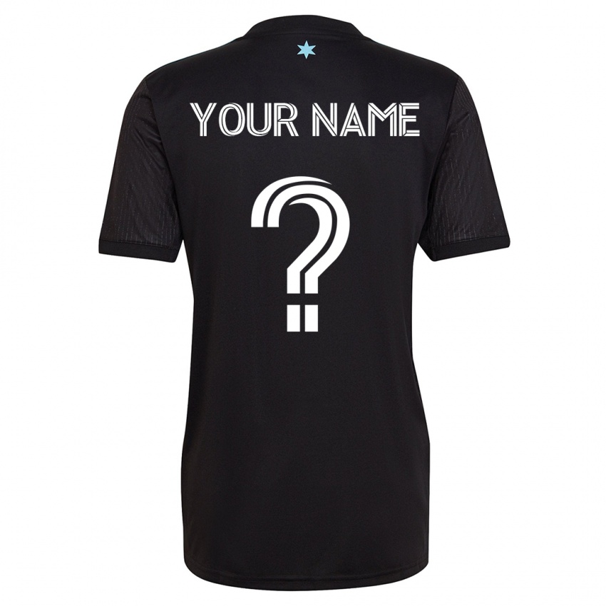 Kinder Ihren Namen #0 Schwarz Heimtrikot Trikot 2023/24 T-Shirt