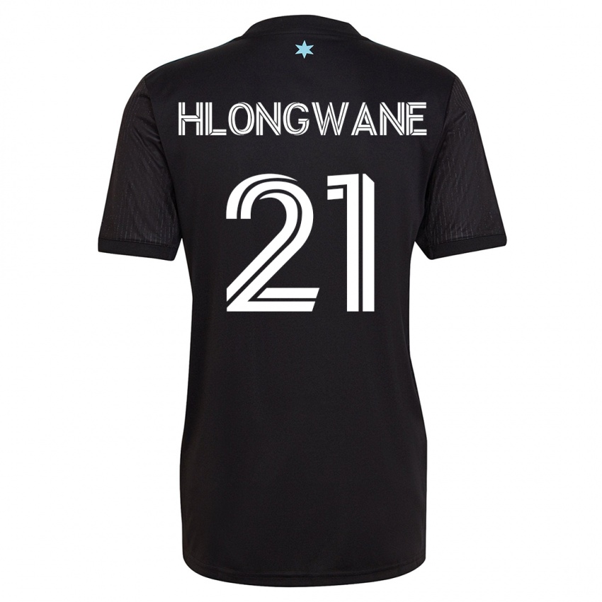 Kinder Bongokuhle Hlongwane #21 Schwarz Heimtrikot Trikot 2023/24 T-Shirt