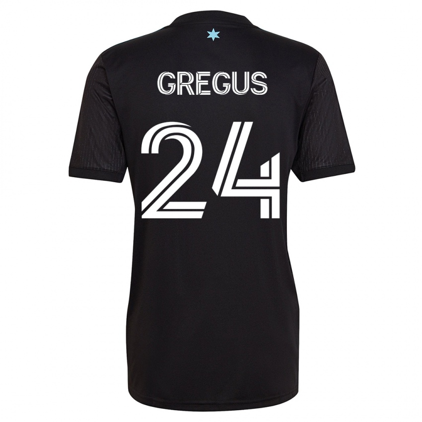 Kinder Ján Gregus #24 Schwarz Heimtrikot Trikot 2023/24 T-Shirt