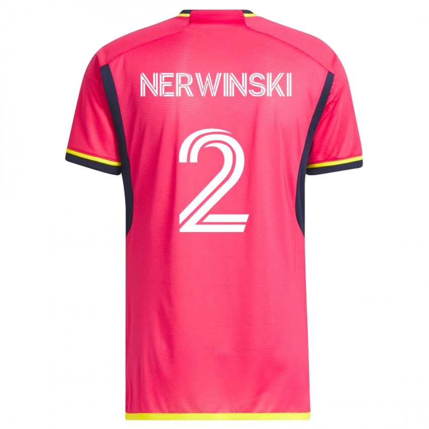 Kinder Jake Nerwinski #2 Rosa Heimtrikot Trikot 2023/24 T-Shirt