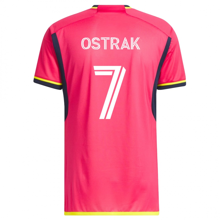 Kinder Tomás Ostrák #7 Rosa Heimtrikot Trikot 2023/24 T-Shirt