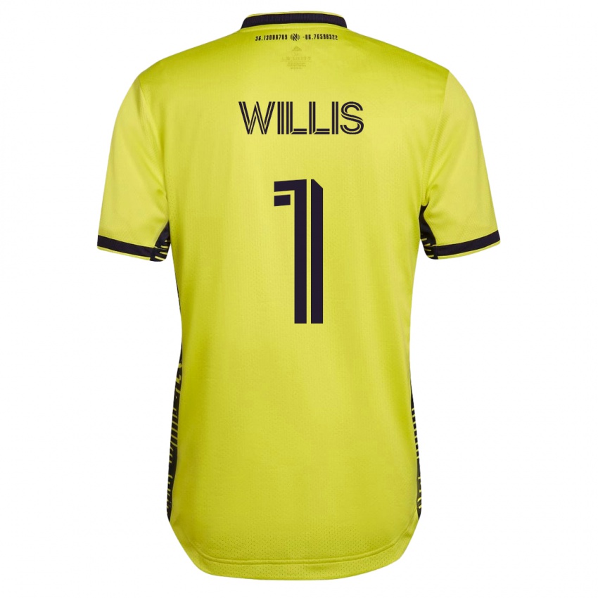 Kinder Joe Willis #1 Gelb Heimtrikot Trikot 2023/24 T-Shirt