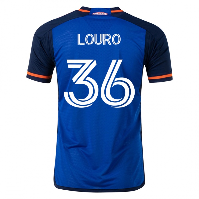 Kinder Evan Louro #36 Blau Heimtrikot Trikot 2023/24 T-Shirt