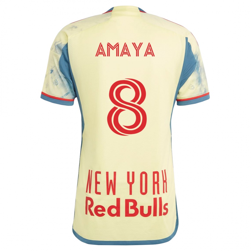 Kinder Frankie Amaya #8 Gelb Heimtrikot Trikot 2023/24 T-Shirt