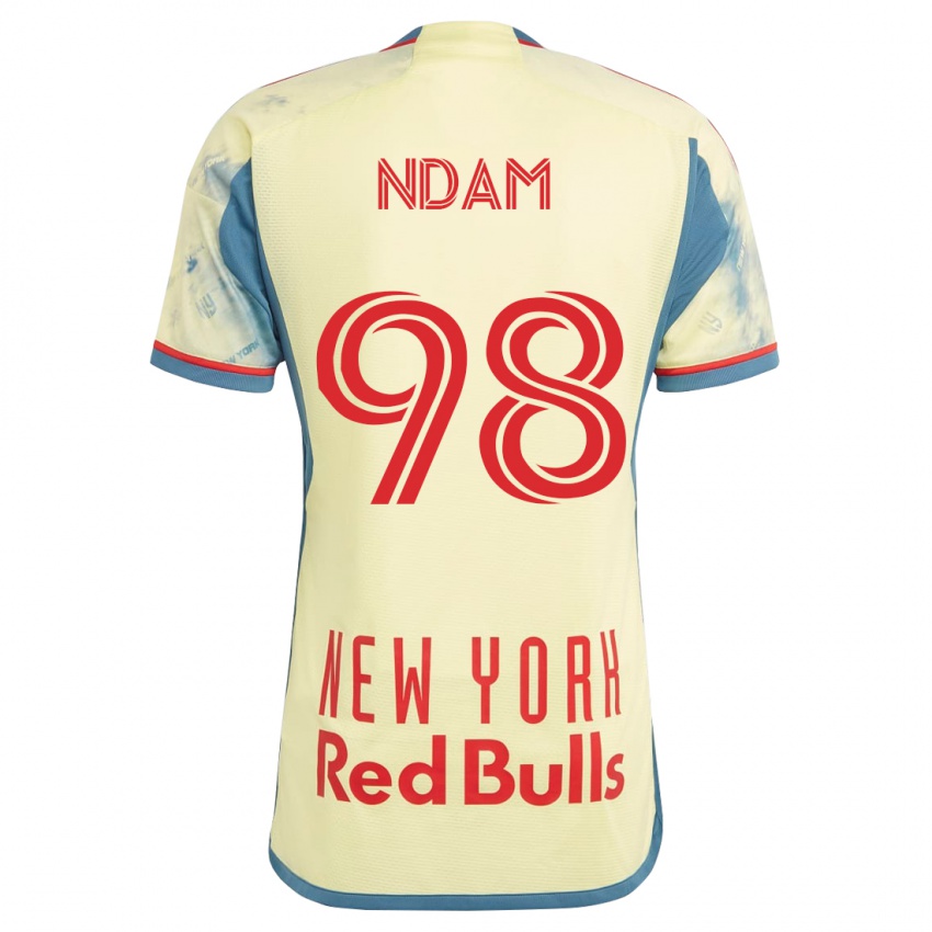 Kinder Hassan Ndam #98 Gelb Heimtrikot Trikot 2023/24 T-Shirt