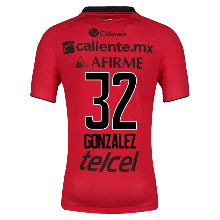 Kinder Carlos Gonzalez #32 Rot Heimtrikot Trikot 2023/24 T-Shirt
