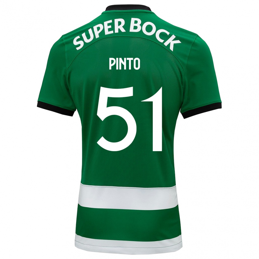 Kinder Diogo Pinto #51 Grün Heimtrikot Trikot 2023/24 T-Shirt