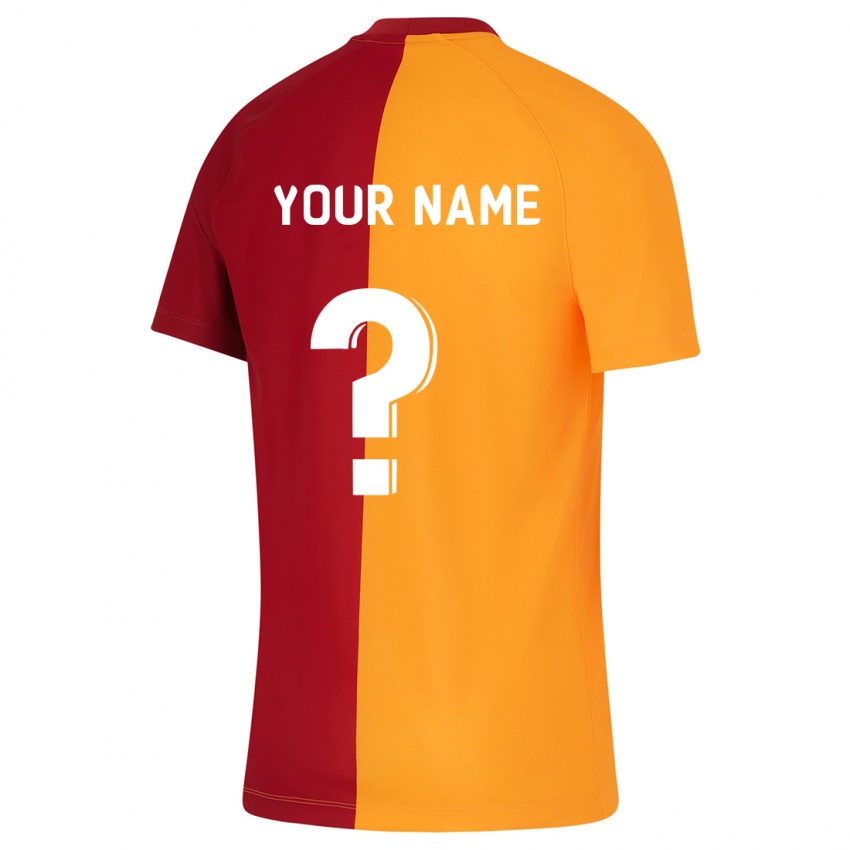 Kinder Ihren Namen #0 Orangefarben Heimtrikot Trikot 2023/24 T-Shirt