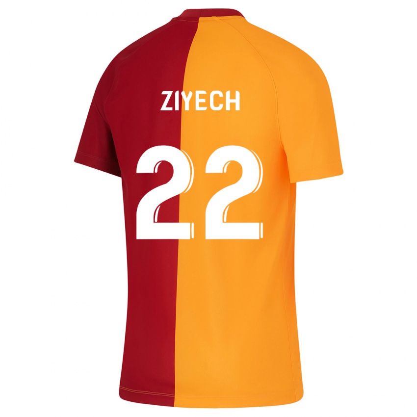 Kinder Hakim Ziyech #22 Orangefarben Heimtrikot Trikot 2023/24 T-Shirt