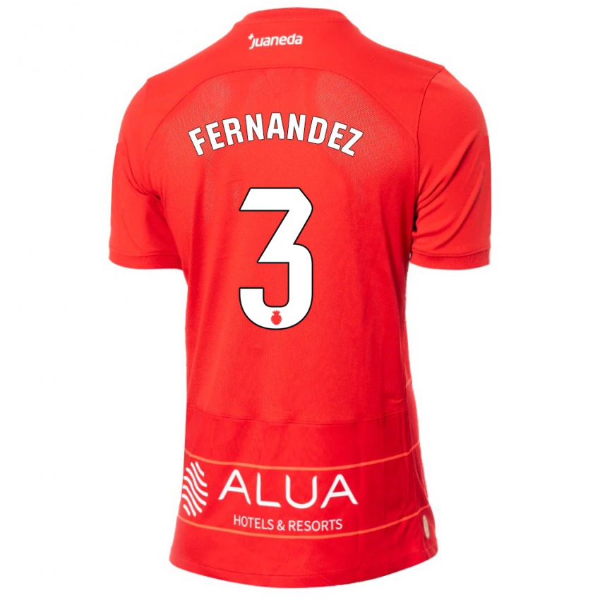 Kinder Marcos Fernández #3 Rot Heimtrikot Trikot 2023/24 T-Shirt