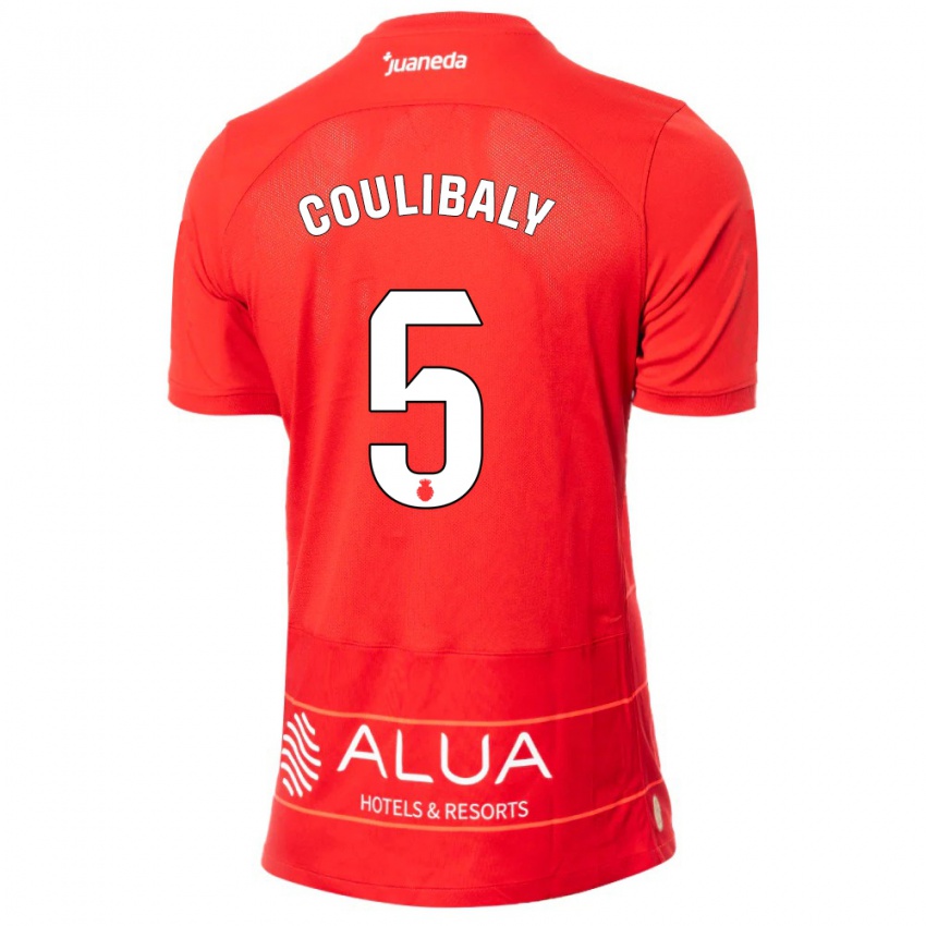 Kinder Habib Anas Coulibaly #5 Rot Heimtrikot Trikot 2023/24 T-Shirt