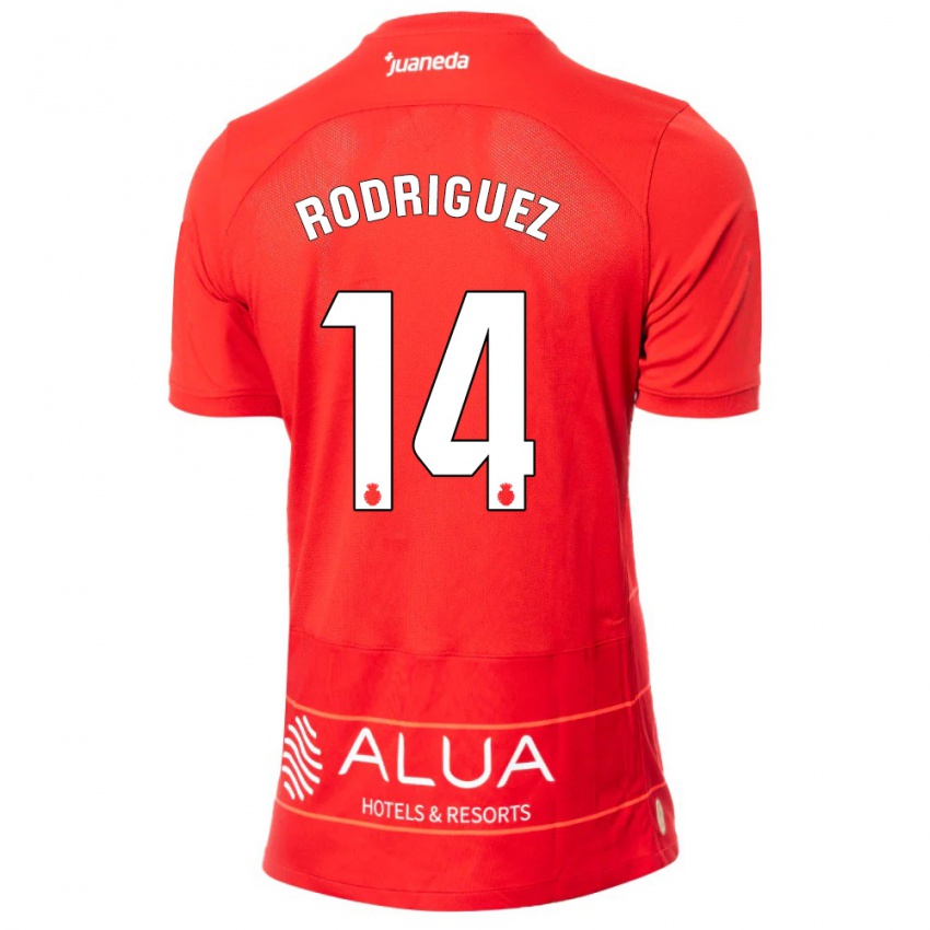 Kinder Diego Rodríguez #14 Rot Heimtrikot Trikot 2023/24 T-Shirt