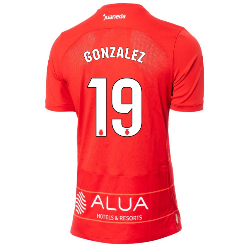 Kinder Adrià González #19 Rot Heimtrikot Trikot 2023/24 T-Shirt