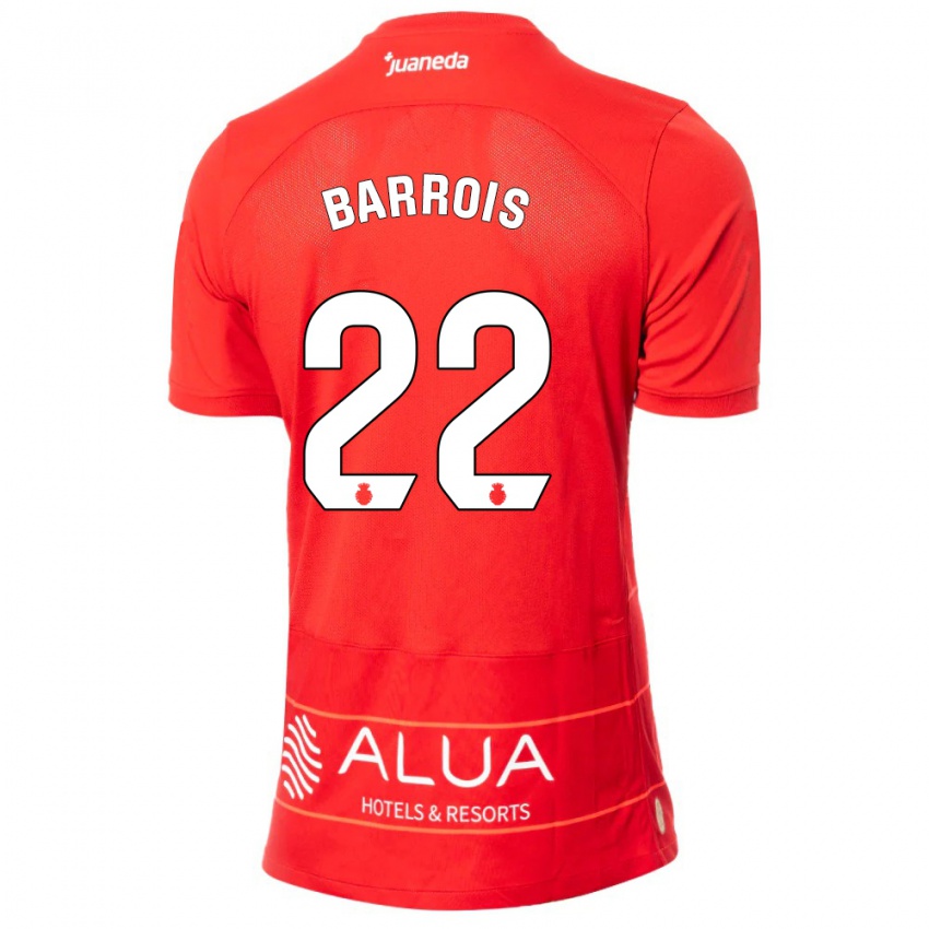 Kinder Eliott Barrois #22 Rot Heimtrikot Trikot 2023/24 T-Shirt