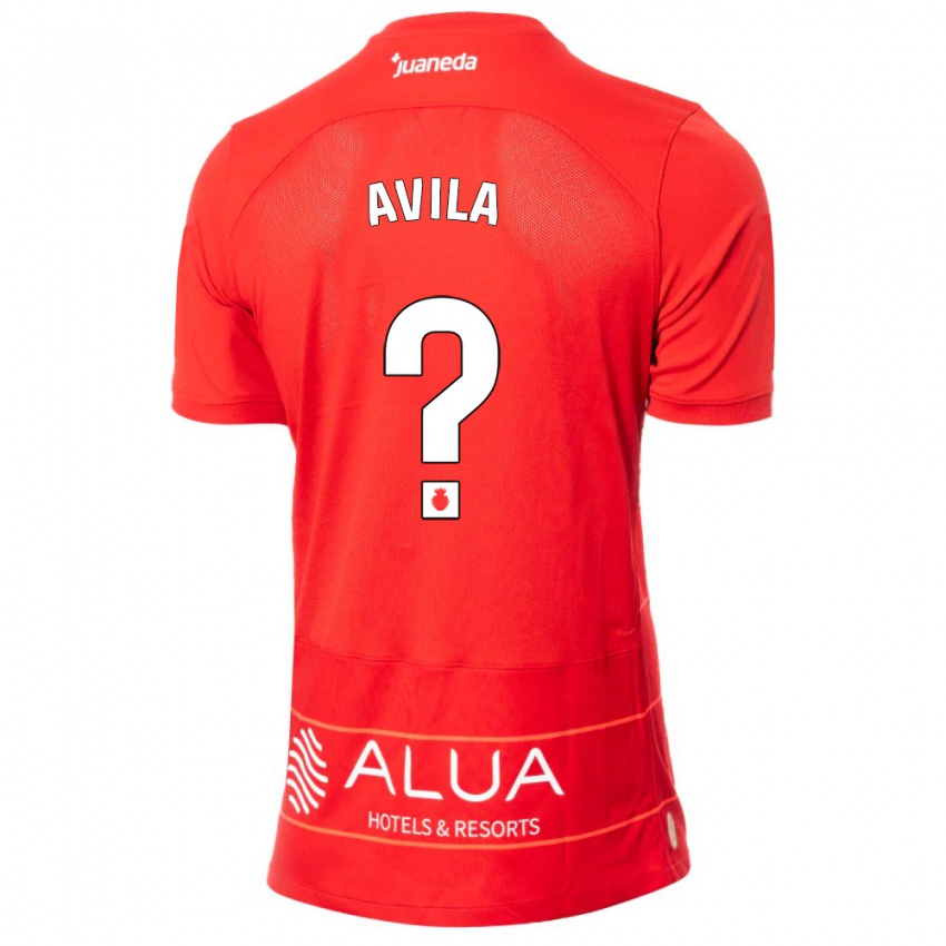 Kinder Santiago Avila #0 Rot Heimtrikot Trikot 2023/24 T-Shirt