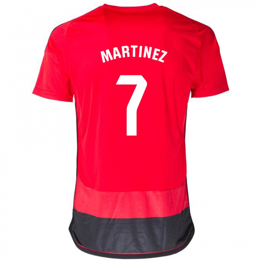 Kinder Gabri Martínez #7 Rot Schwarz Heimtrikot Trikot 2023/24 T-Shirt