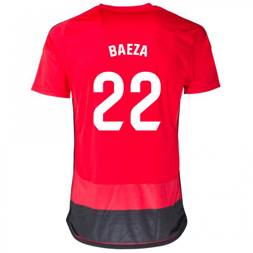 Kinder Miguel Baeza #22 Rot Schwarz Heimtrikot Trikot 2023/24 T-Shirt