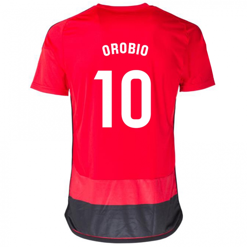 Kinder Ekhiotz Orobio #10 Rot Schwarz Heimtrikot Trikot 2023/24 T-Shirt